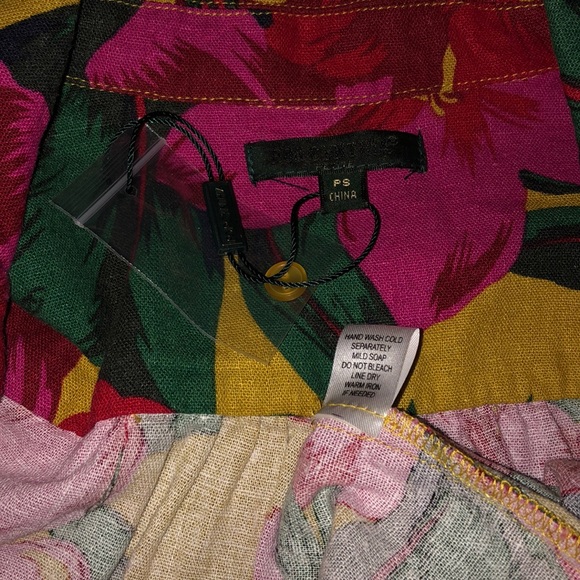 SP FOR CYNTHIA sz Small P Vibrant Floral Hawaiian Print Linen Breathable $89 NEW - Picture 8 of 8